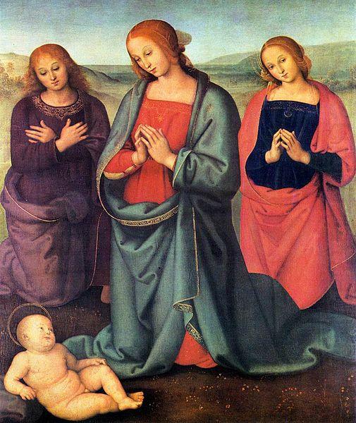 Madonna with Saints Adoring the Child, Pietro Perugino